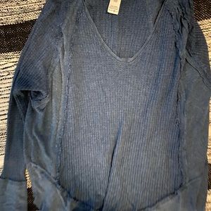 Free People Tops - Free people blue thermal top Free People Tops - Free people blue thermal top